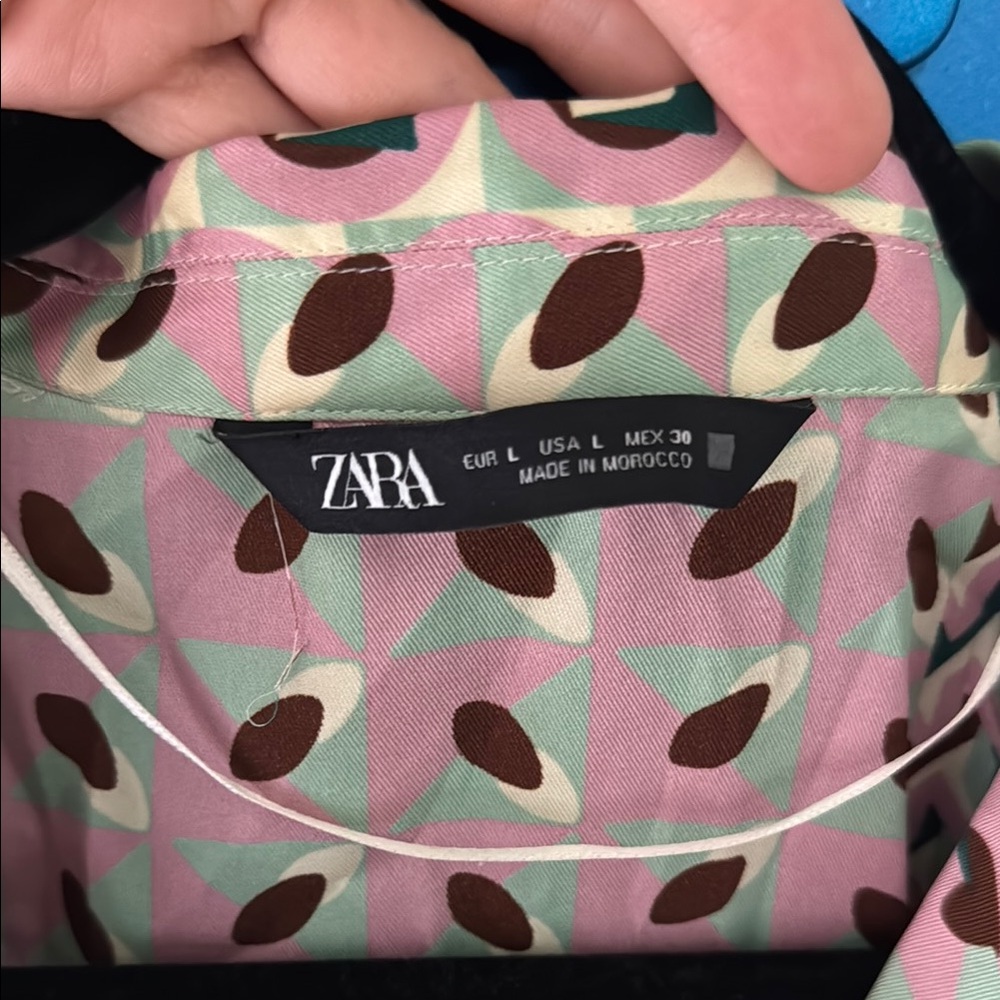 Zara Geometric Patterned Double Breasted Blouse - image 5